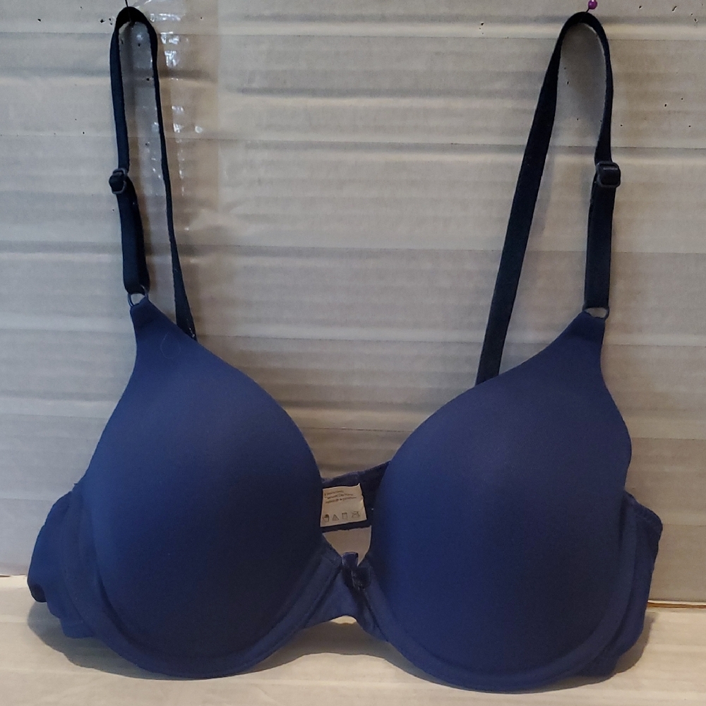 Self Expressions Underwired Cups Navy Blue Bra Size 36B